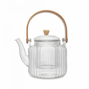 Чайник заварочный, 800 мл, стекло, дерево, серия Grand, ANNA LAFARG, Китай, Grand ANNA LAFARG