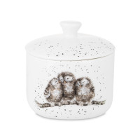 Банка для хранения «Совы», 9.5 х 10 см, костяной фарфор, белый, декор, серия Wrendale Designs, ROYAL WORCESTER, Великобритания