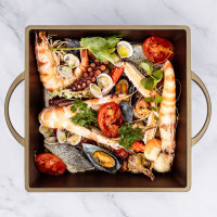 Гриль квадратный с антипригарным покрытием для индукцинных пли, 25 см, литой алюминий, золотой, серия K360, LUCHETTI, Италия_00813810003867344183.jpg