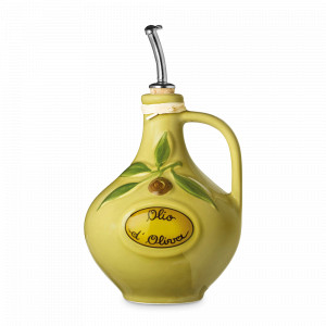 Бутылка для масла, 750 мл, керамика, зеленый, декор, серия Green, NUOVA CER, Италия, NUOVA CER (Италия)