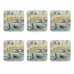 Набор из 6-ти подстановочных салфеток Cornish Harbour, 10,5 х 10,5 см, пробка, декор, CREATIVE TOPS, Великобритания, CREATIVE TOPS (Великобритания)