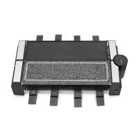 Гриль - раклетница, 53 х 25 х 15 см, нержавеющая сталь, черный, CLATRONIC, Германия