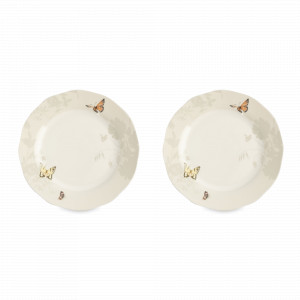 Тарелка десертная, 19 см, 2 предмета, фарфор, белый, декор, серия Butterfly, ANNA LAFARG, Китай, Тарелки 19 см.