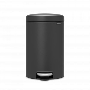 Контейнер для мусора с педалью, 12 л, нержавеющая сталь, графит, серия newIcon, BRABANTIA, Бельгия, Ведра для мусора из нержавеющей стали