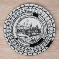 Тарелка обеденная, 27 см, фарфор, белый, декор, HOMEFEEL, Россия_00820010063289079676.jpg