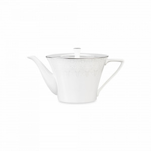 Чайник заварочный, 1300 мл, костяной фарфор, белый, декор, серия Аврора Жемчуг, NARUMI, Япония, NARUMI (Япония)