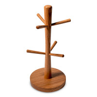 Подставка для кружек дубовая, 32 х 15 см, коричневый, UNECA, Россия