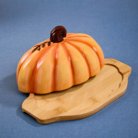 Доска серверовочная с крышкой 3D «Тыковка», 28 х 16 см, керамика, декор, серия Осенние дары, DECOR DE TABLE, Россия_00818470056586892382.jpg