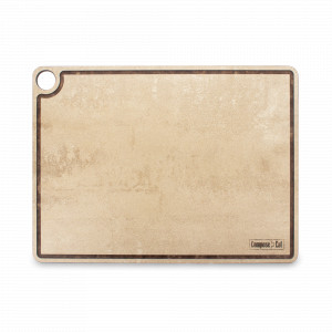 Доска разделочная c желобом, 42х31см, порфир кремовый, композитный материал, серия ProFashion, ComposeEat, Россия, Разделочные доски