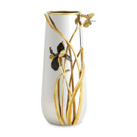 Ваза для цветов «Черный ирис», высота: 35 см, материал: латунь, нержавеющая сталь, серия Black Iris, MICHAEL ARAM, США