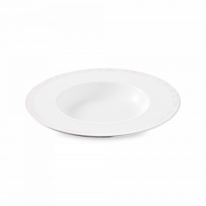 Тарелка суповая , 23 см, костяной фарфор, белый, декор, серия Примула, NARUMI, Япония, NARUMI (Япония)