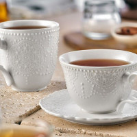 Пара чайная Vivien, 250 мл, фарфор, белый, WALMER, Великобритания_00812230042828682378.jpg