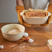 Форма для выпечки ржаного хлеба Fantail Bird, 2.3 л, 33 х 16 см, керамика, бежевый, серия Birds of Paradise, LIBERTY JONES, Россия_00817550039278079647.jpg