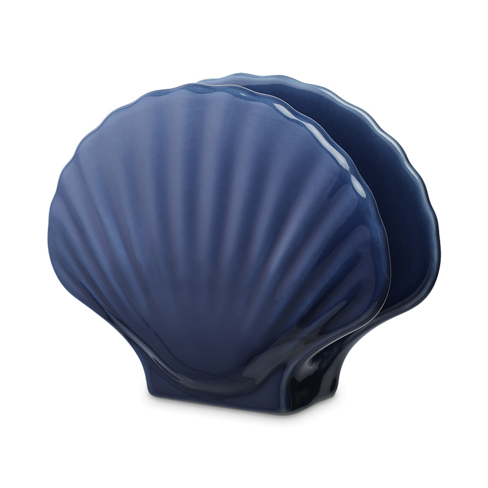 Подставка для салфеток Pearl, 13 х 11 см, фарфор, синий, серия Sea treasures, TKANO, Китай