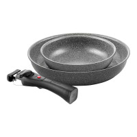 Набор из 2-х сковород с антипригарным покрытием и 1 съемной ручки, 20 и 28 см, алюминий, серый, серия Torre, BALLARINI, Италия_00818120065376325662.jpg