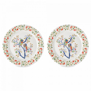 Набор из 2-х обеденных тарелок Love Birds, 28 см, фарфор, белый, декор, серия Birds of Paradise, LIBERTY JONES, Россия, Тарелки обеденные