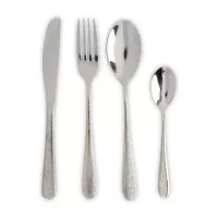 Набор столовых приборов на 6 персон Узоры, 24 предмета, сталь, серия Valetta, ANNA LAFARG, Китай, 