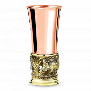 Стопка &quot;Кабаны&quot; , 65 мл, медь, латунь, серия Охотничий домик, Кольчугинский Мельхиор, Россия, Рюмки для текилы