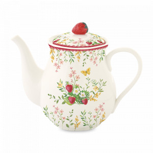 Чайник заварочный, 900 мл, фарфор, серия Jardin Des Fraises, EASY LIFE (R2S), Италия, Jardin Des Fraises EASY LIFE R2S