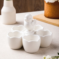 Подставка для 6-ти яйц, керамика, белый, декор, серия Цыпленок, DECOR DE TABLE, Россия_00818670049518535066.jpg