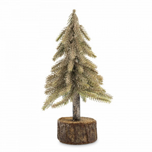 Декор Ель искусственная, 20 см, полиэтилен, дерево, зеленый, шампань, серия New Year, ANNA LAFARG, Китай, Новогодний Декор ANNA LAFARG