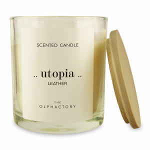 Свеча ароматическая «Leather», 40 часов горения, воск, стекло, серия The Olphactory, AMBIENTAIR, Испания, Ароматические диффузоры с палочками