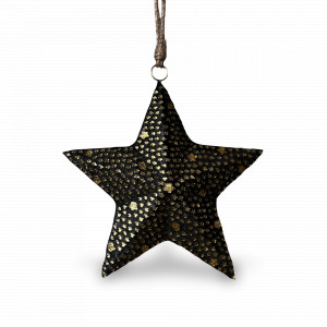 Украшение новогоднее Звезда подвес, 20 см, металл, черный, золотой, ROOMERS FURNITURE, Нидерланды, ROOMERS FURNITURE (Нидерланды)