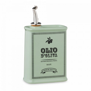 Бутылка для масла, 18 х 10 см,  0,25 л,  керамика, зеленый, серия Oliere Vintage, NUOVA CER, Италия, Oliere Vintage NUOVA CER