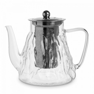 Чайник заварочный, 1 л, стекло, Мятая фактура, серия Piano, ANNA LAFARG, Китай, Китайские заварочные чайники