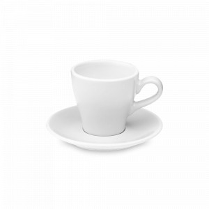 Пара кофейная, 80 мл, фарфор, белый, серия Tulip, LOVERAMICS, Гонконг, Кофейные пары