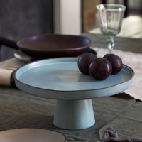 Блюдо круглое на ножке, 27 см, керамика, голубой, серия Stacked Organic, COSTA NOVA, Португалия_00818070051982953202.jpg