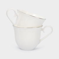 Набор из 2-х кружек, 350 мл, фарфор, белый с серебристым кантом, серия Dynasty, ANNA LAFARG, Китай_00822620051285474288.jpg