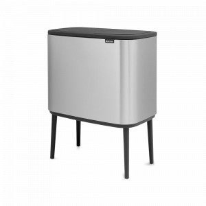 Контейнер для мусора, 3 х 11 л, нержавеющая сталь, стальной, серия BO TOUCH BIN, BRABANTIA, Бельгия, Touch BRABANTIA