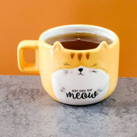 Кружка Котик, 450 мл, керамика, желтый, серия Animals, REPAST, Чехия_00821350066420923018.jpg