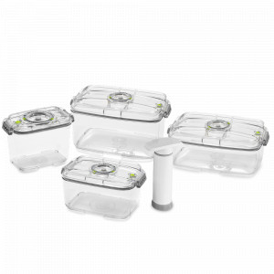 Набор контейнеров для вакуумных упаковщиков, 5 предметов, тритан, прозрачный, серия REC-Smaller, STATUS, Словения, STATUS (Словения)