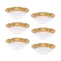 Набор из 6-ти розеток Green Gold, 11 см, фарфор, зелёный, золотой, серия Constanza Donna, FALKENPORZELLAN, Германия, 