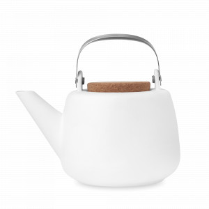 Чайник заварочный с ситечком, 1,2 л, фарфор, нержавеющая сталь, пробка, белый, серия Nicola, VIVA Scandinavia, Дания, Скидка до -20% на Viva Scandinavia