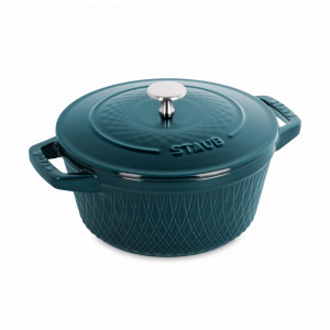Кокот круглый, 4.25 л, 24 см, чугун, морская волна, серия La Cocotte, STAUB, Франция, STAUB (Франция)