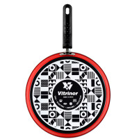 Сковорода блинная, 28 см, сталь, стеклоэмаль, красный, серия Cerise Pierre, VITRINOR, Испания_00820500052274124158.jpg