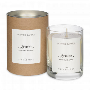 Свеча ароматическая «Mint tea and Basil» New Design, 40 часов горения, воск, стекло, серия The Olphactory, AMBIENTAIR, Испания, Свечи AMBIENTAIR