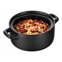 Форма для запекания с крышкой Iron Black, 400 мл, керамика, черный, WALMER, Великобритания_00812230041815702416.jpg