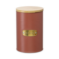 Банка для хранения кофе, 1.3 л, углеродистая сталь, бамбук, терракота, серия Irmel, SMART SOLUTIONS, Россия
