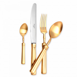 Набор столовых приборов на 12 персон Fontainebleau Gold, 130 предметов, материал: нержавеющая сталь, цвет: золотой, CUTIPOL, Португалия, CUTIPOL (Португалия)