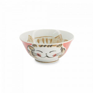 Салатник Fuku Cat Neko, 15 см, 500 мл, фарфор, белый, декор, серия Kawaii, TOKYO DESIGN, Нидерланды, TOKYO DESIGN (Нидерланды)