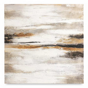 Панно декоративное By Feel, 80 х 80 см, холст с ручной росписью, дерево, бежевый, серия Art, BERGENSON BJORN, Великобритания, Предметы интерьера