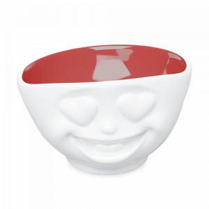 Салатник порционный, 500 мл, фарфор, белый, красный, серия Heartful, TASSEN, Германия, 