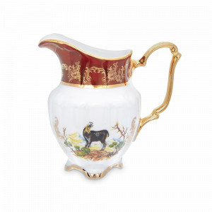 Молочник Охота, 250 мл, фарфор, красный, серия Мария-Тереза, REPAST, Чехия, Мария-Тереза REPAST