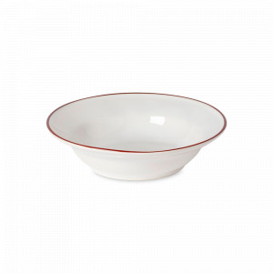 Тарелка для пасты White/Red, 21 см, керамика, белый, красный, серия Beja, COSTA NOVA, Португалия, Тарелки керамические