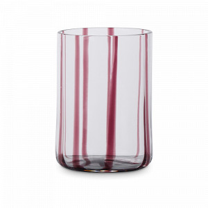 Стакан для воды Clear, 335 мл, стекло, прозрачный, красный, серия Stripes, ROOMERS TABLEWARE, Нидерланды, Бокалы для коктейлей
