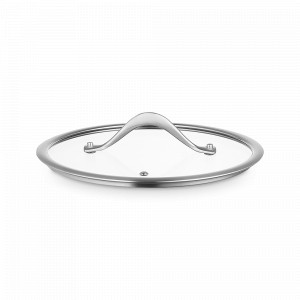 Крышка стеклянная 3Ply, 20 см, нержавеющая сталь, стекло, прозрачный, серия Etalon, LIBERTY JONES, Россия, Крышки и съемные ручки